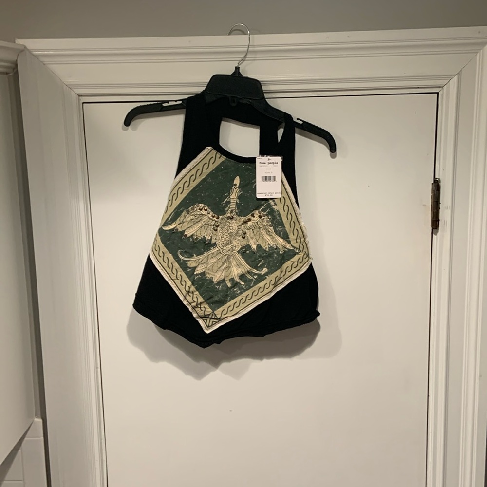 Free People, Tank Top. Size small, Moss and black with tags